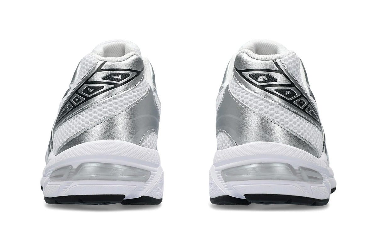 Retro Runner Sneakers – White, Silver & Black